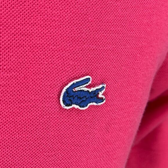 Vintage Lacoste Izod Polo Shirt Men’s Large Pink Pointed Dagger Collar 60s 1960s - Picture 3 of 11